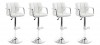 Lot de 4 tabourets de bar blancs avec accoudoirs - Senna