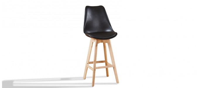 Tabouret de bar scandinave noir - Gotteborg