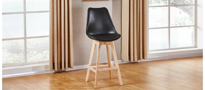 Tabouret de bar scandinave noir - Gotteborg