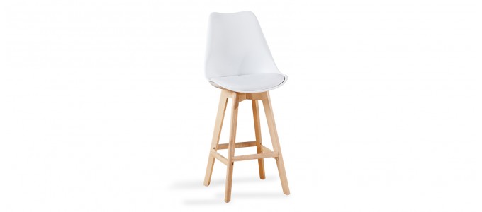 Tabouret de bar scandinave blanc - Gotteborg