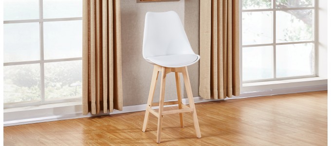 Tabouret de bar scandinave blanc - Gotteborg