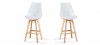 Lot de 2 tabourets de bar scandinave blancs - Gotteborg