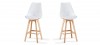 Lot de 2 tabourets de bar scandinave blancs - Gotteborg