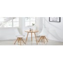 Table à manger scandinave ronde chêne 70cm - Laquila