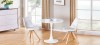 Table à manger design ronde blanche 80cm - Abrezzo