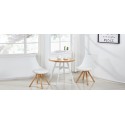 Table à manger scandinave ronde chêne 80cm - Puglia