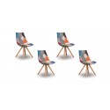 Lot de 4 chaises patchwork - Minsk