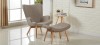 Fauteuil scandinave taupe en velours - Stockholm