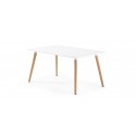 Table à manger rectangulaire design blanche 120cm - Brevik
