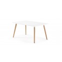 Table à manger rectangulaire design blanche 140cm - Brevik