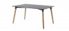 Table à manger rectangulaire design noire 120cm - Brevik