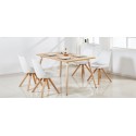 Table à manger rectangulaire scandinave chêne 120cm - Brevik