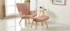 Fauteuil scandinave saumon en velours - Stockholm