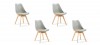 Lot de 4 chaises scandinaves grises - Bjorn