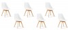 Lot de 6 chaises scandinaves blanches - Bjorn