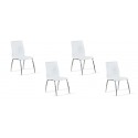 Lot de 4 chaises salle à manger blanches - Londres