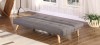 Banquette clic clac 3 places en tissu gris - Siljan