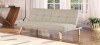 Banquette clic clac 3 places en tissu taupe - Siljan