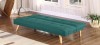 Banquette clic clac 3 places en tissu vert - Siljan