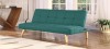 Banquette clic clac 3 places en tissu vert - Siljan