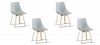 Lot de 4 chaises scandinaves grises - Nicosie