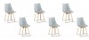 Lot de 6 chaises scandinaves grises - Nicosie