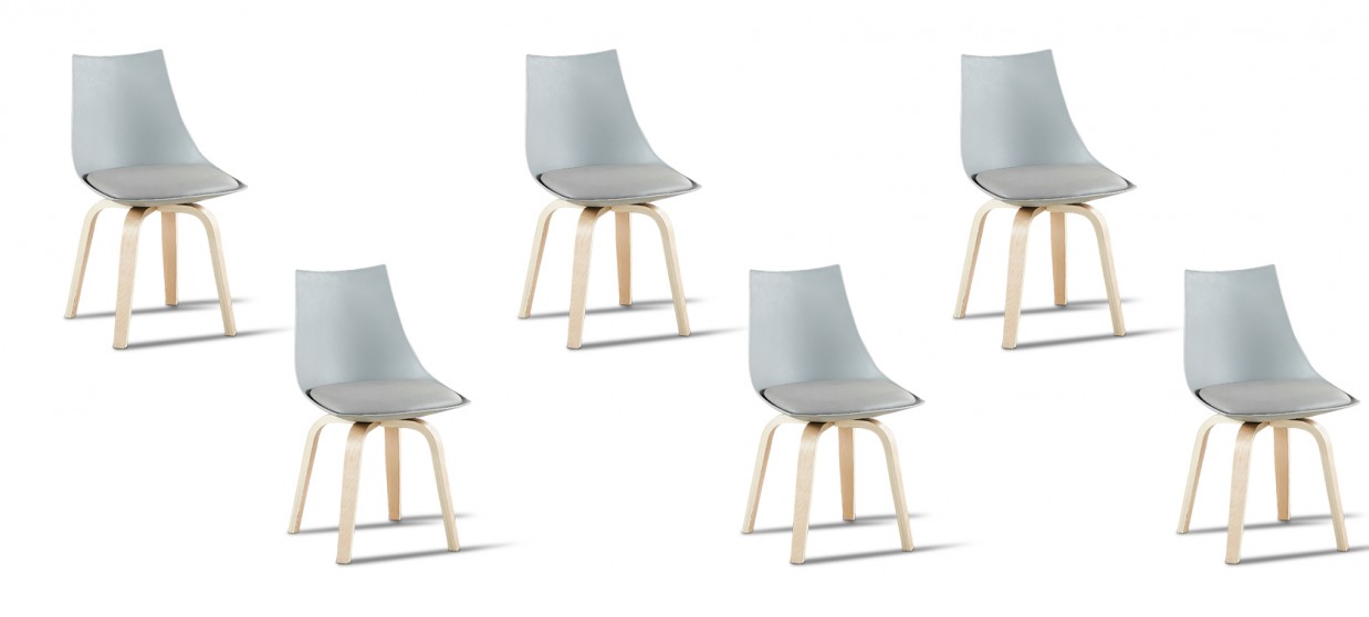 Designetsamaison Lot de 4 chaises scandinaves Patchwork - Minsk :  : Cuisine et Maison