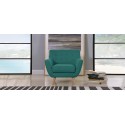 Fauteuil scandinave en tissu vert - Nils