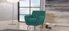 Fauteuil scandinave en tissu vert - Nils