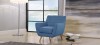 Fauteuil scandinave en tissu bleu - Nils