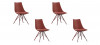 Lot de 4 chaises design rouges - Eif