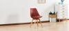 Lot de 4 chaises scandinaves rouges - Bjorn