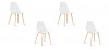 Lot de 4 chaises scandinaves blanches - Ela