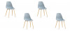 Lot de 4 chaises scandinaves grises - Ela