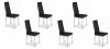 Lot de 6 chaises salle à manger noires - Lena