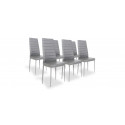 Lot de 6 chaises grises - Lena