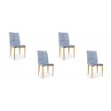 Lot de 4 chaises scandinaves grises - Pietro
