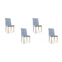 Lot de 4 chaises scandinaves grises - Pietro