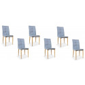 Lot de 6 chaises scandinaves grises - Pietro