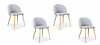 Lot de 4 chaises scandinaves grises - Rossi