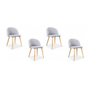 Lot de 4 chaises scandinaves grises - Rossi