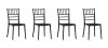 Lot de 4 chaises design noires- Napoleon