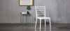 Lot de 4 chaises design blanches- Napoleon