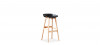 Tabouret de bar scandinave noir - Bera