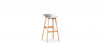 Tabouret de bar scandinave gris - Bera