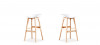 Lot de 2 tabourets de bar scandinaves blancs - Bera