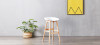 Lot de 2 tabourets de bar scandinaves blancs - Bera