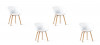 Lot de 4 chaises scandinaves blanches - Vali