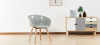 Lot de 4 chaises scandinaves grises - Vali