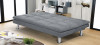 Banquette clic clac 3 places en microfibre gris - Vanan